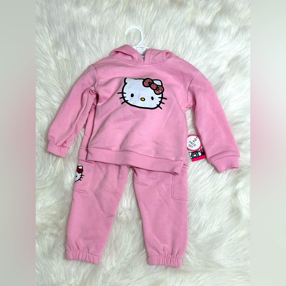 Hello Kitty Pink Hoodie and Pants Set size 18M